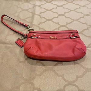 Coach Salmon Wristlet